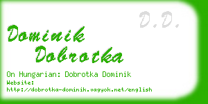 dominik dobrotka business card